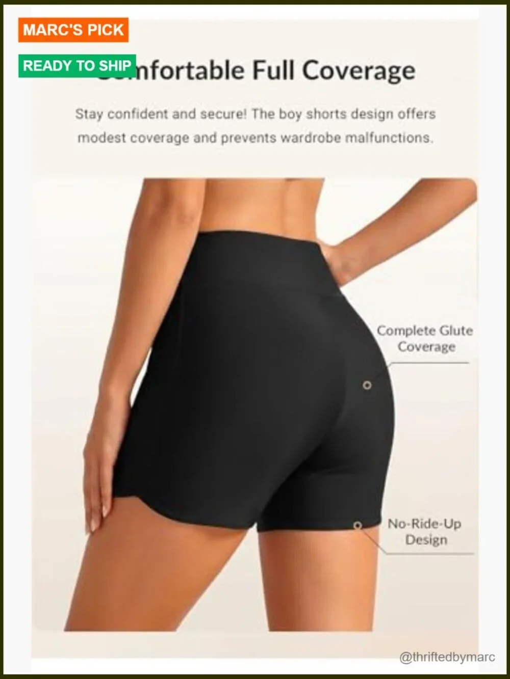 High Waisted Swim Shorts Tummy Control Bathing Suit Bottom Boy Shorts Plus Size